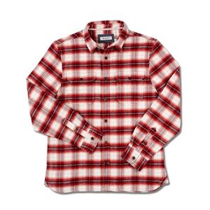 ACE RIVINGTON PLAID FLANNEL UTILITY SHIRT IN BRICK WINDOW SIZE XL